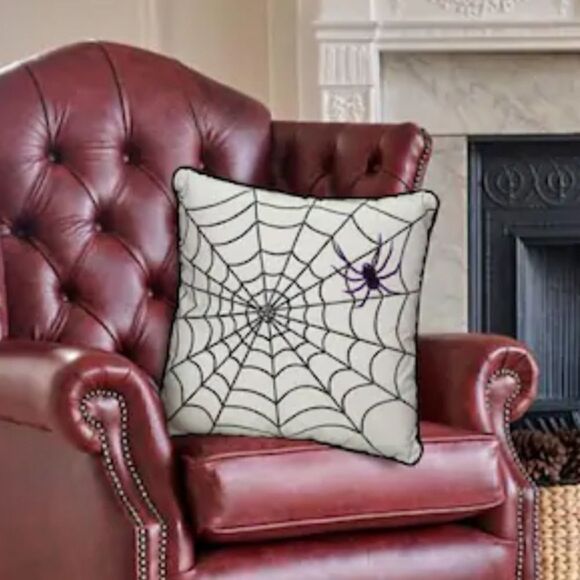 𝅺SPIDERWEB Halloween Holiday Novelty Pillow… - Picture 2 of 2